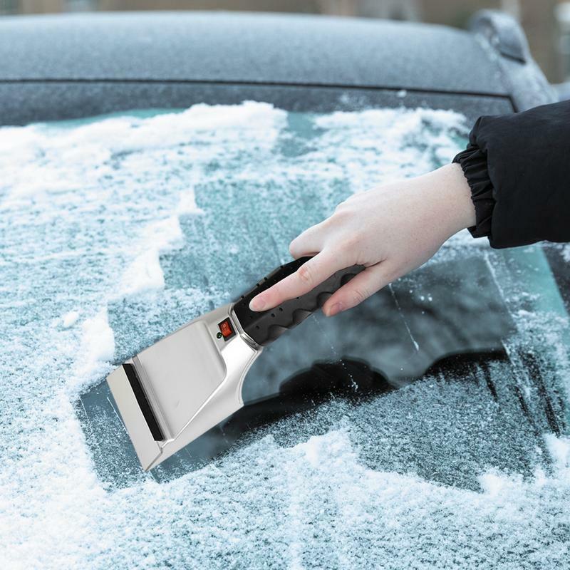 Raspador de nieve eléctrico multiusos para coche, herramienta de limpieza para descongelar, 12V, para invierno