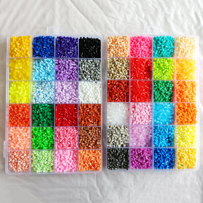 Perler Beads Kit 5mm/2.6mm Hama beads Whole Set with Pegboard and Iron 3D Puzzle DIY Toy Kids Creative Handmade Craft Toy Gift