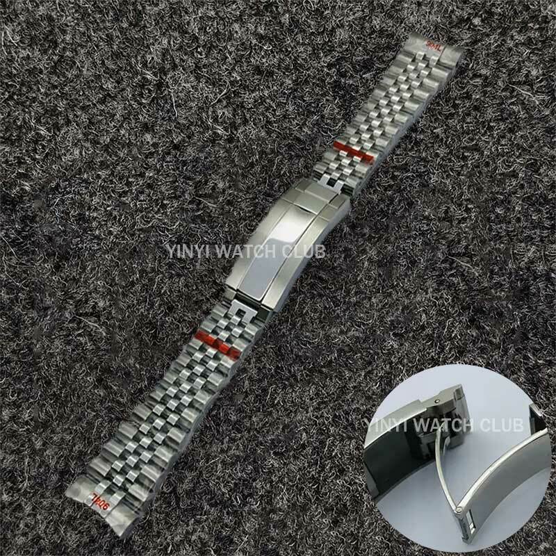 20mm silver black gold bracelet slide glide lock clasp 904L stainless steel strap fit watch case watch band Watch BUCKLE Strap