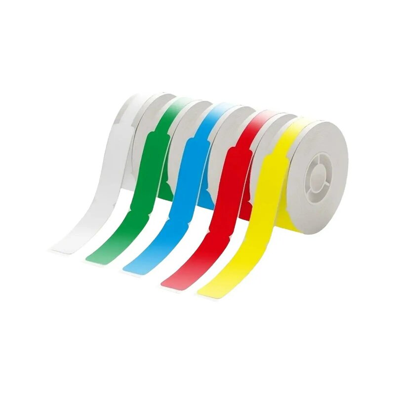 5 Roll Label Maker Tape etichette per cavi impermeabili etichette adesive per cavi etichette adesive etichette per cavi per stampante per etichette D110