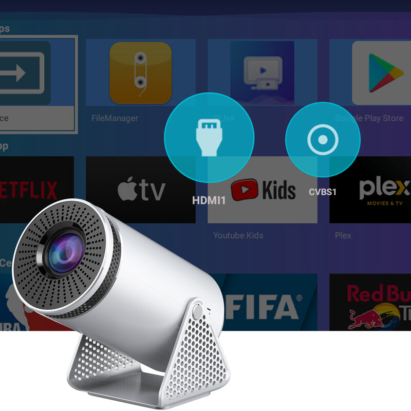 Polaring-Proyector Y300 HY300Keystone para cine en casa, Android 720P, 1g + 8g, 4K, 5G, Wifi, 200, Ansi