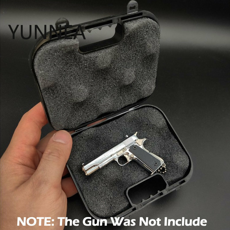 Kotak Plastik Hitam untuk Gantungan Kunci Glock 17 Model Pistol Elang Gurun