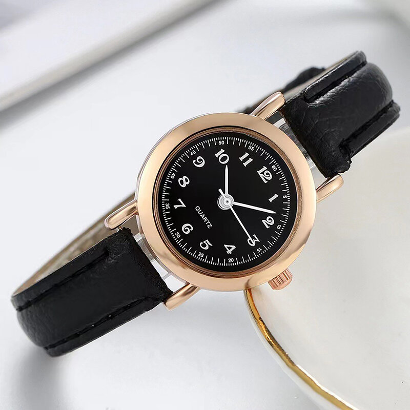 Wykwintny mały zegarek sukienka damska Retro skórzany damski zegarek damski marka moda Mini Design para zegarek zegarek damski