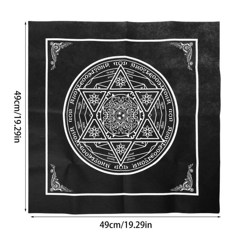 Alter Tarot-tela de Altar para juegos de mesa, tela cuadrada, Hexagonal misteriosa, flor de estrella, 19,29 por 19,29