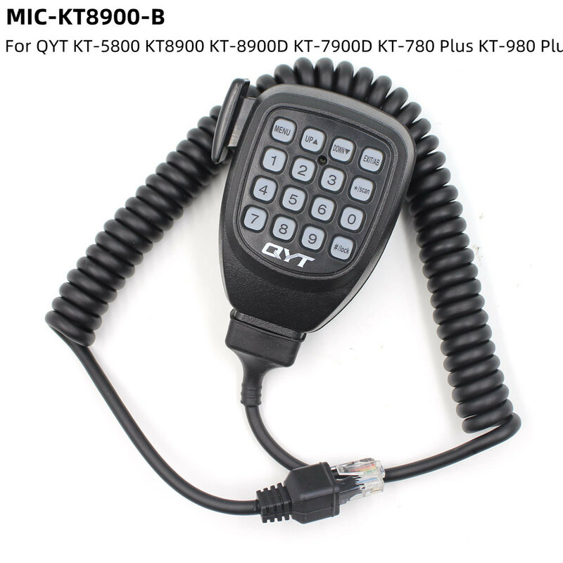 Asli Mikrofon Genggam untuk QYT KT-5800 KT8900 KT-8900D KT-7900D KT-780 Plus KT-980 Plus Mobile Radio 10.00*7.00*5.00CM