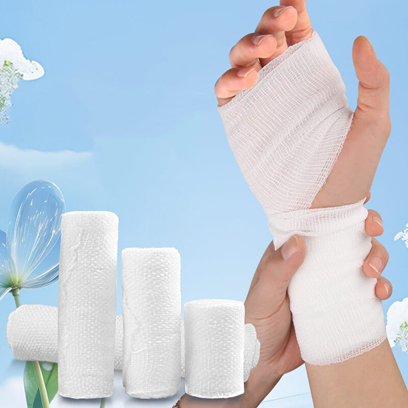 1 szt. Pierwszej pomocy PBT elastyczne bandaże oddychające bawełniane plaster opatrunkowy gazy medyczne zestawy survivalowe pielęgniarskie