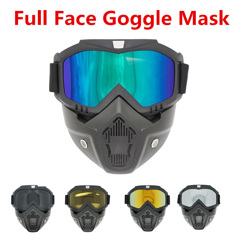 MMBL New Full Face Goggles Elastic Elastic Band For Outdoor Off-Road Sports Riding Goggles CS Games Toys Guns Protection