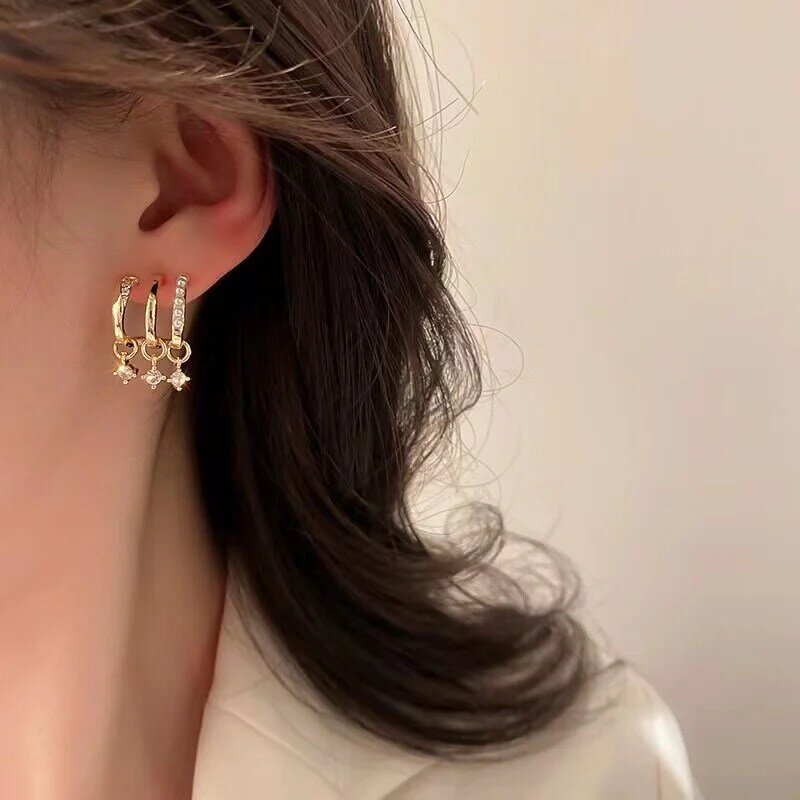 New Fashion Multi-ring earrings  Simple Sweet  New Style Earrings for women