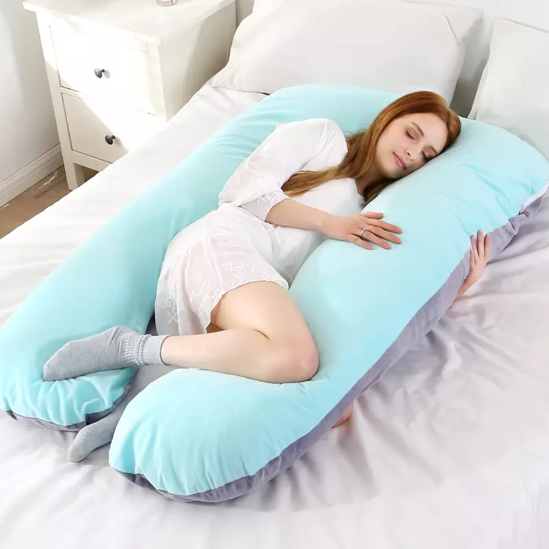 Morbido pile cuscino incinta Gravida U tipo cuscino lombare Multi funzione lato proteggere cuscino per le donne in gravidanza trasporto di goccia