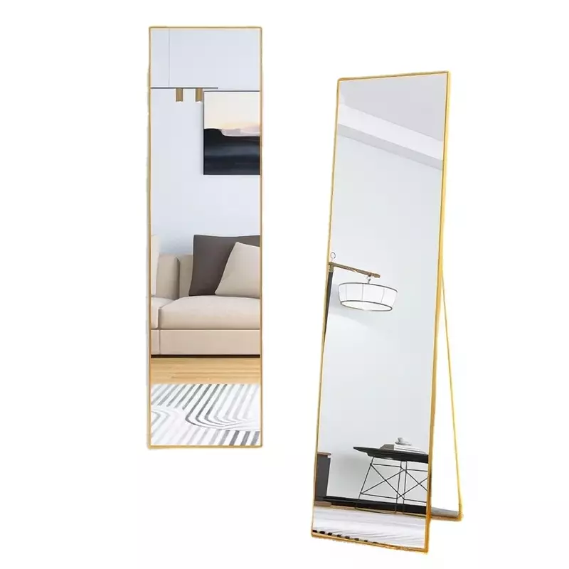 알루미늄 합금 프레임이 있는 벽걸이 거울, 침실 거울, 드레싱 거울, 전신 거실 가구, 무료 배송