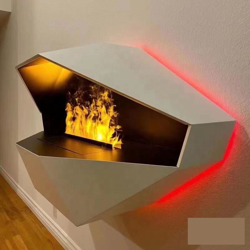 Perapian uap air 3D sisipan elektrik 7 LED warna api perapian air uap 500mm