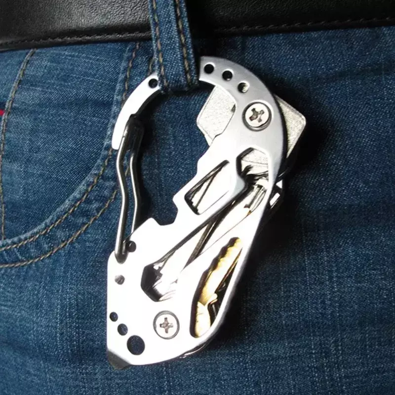 Portachiavi portachiavi portafogli Smart Car portachiavi raccoglitore custode ossido di alluminio EDC Pocket Key Organizer apribottiglie