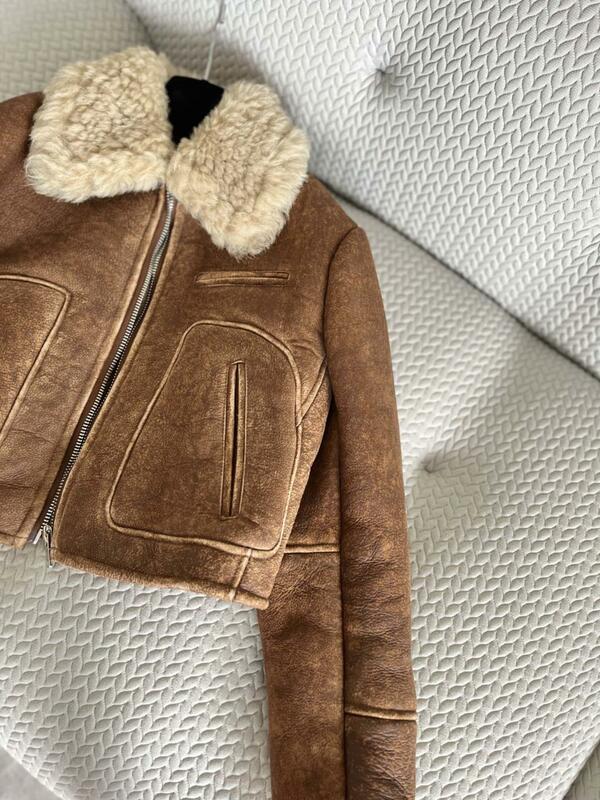 Короткая куртка в стиле ретро, модная индивидуальная красивая и удобная универсальная куртка, новинка сезона осень-зима 2024