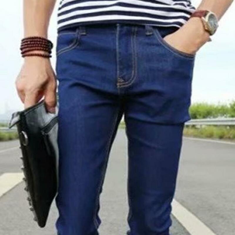 Pantalones vaqueros rectos ajustados con múltiples bolsillos para hombre, ropa de calle para primavera y otoño