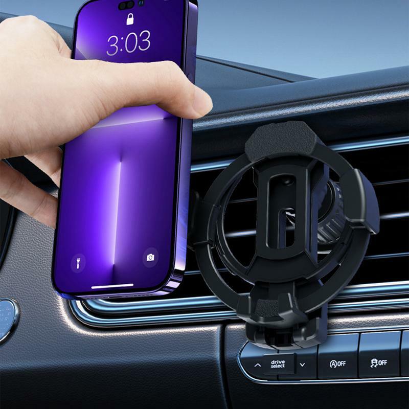 Car Cup Holder Phone Mount para Air Vent, 2 em 1 Folding Drink Stand Adapter, Suporte de inserção de navegação do telefone celular