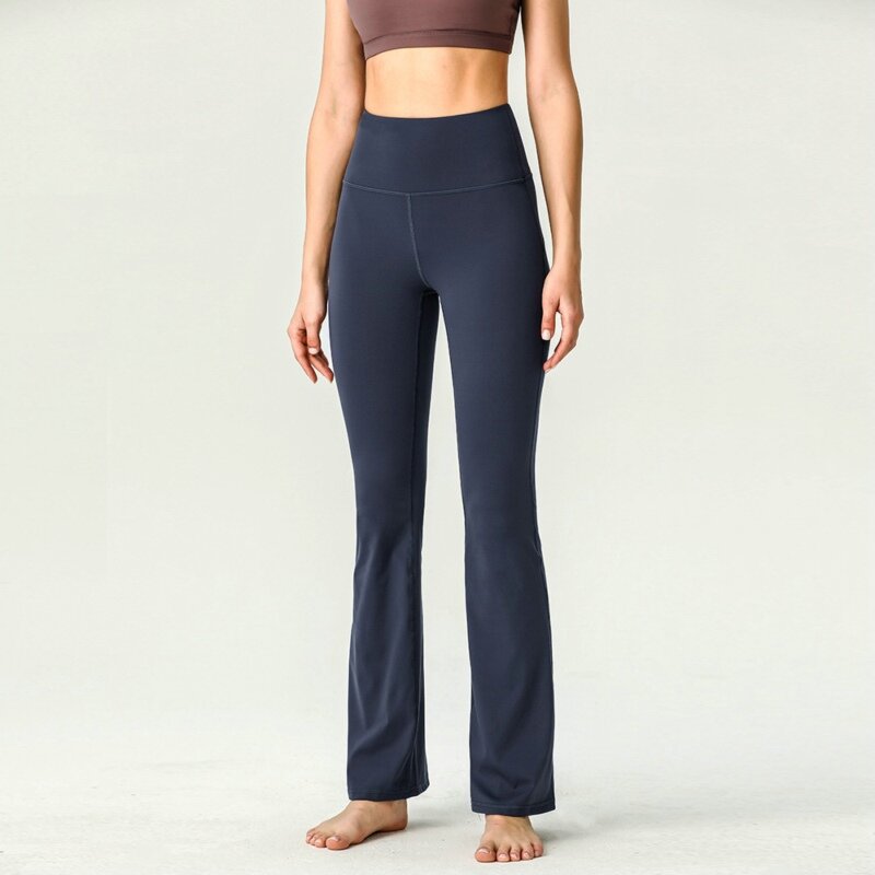 Pantaloni da Yoga da donna pantaloni a zampa sottile elastici a vita alta pantaloni sportivi da corsa traspiranti ad asciugatura rapida abbigliamento donna