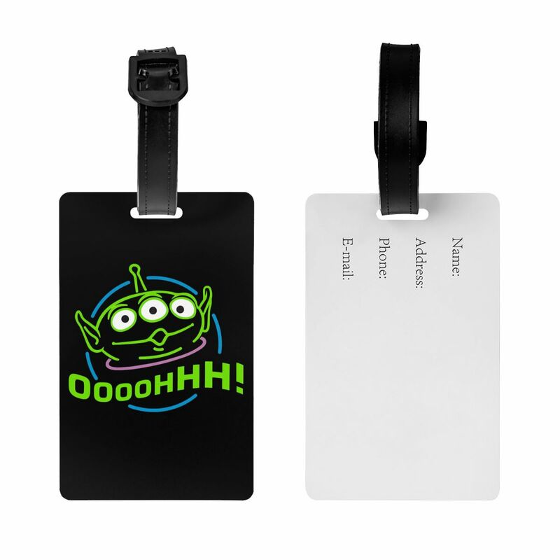 Oooohhhhhh Alien Toy Story Luggage Tag for Travel Suitcase Privacy Cover ID Label