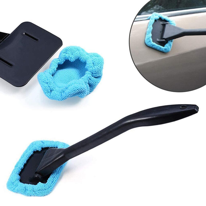 Инструмент для очистки автомобиля с длинной ручкой, средство для очистки окон автомобиля, средство для очистки лобового стекла, стеклоочиститель из микрофибры, чистящая щетка