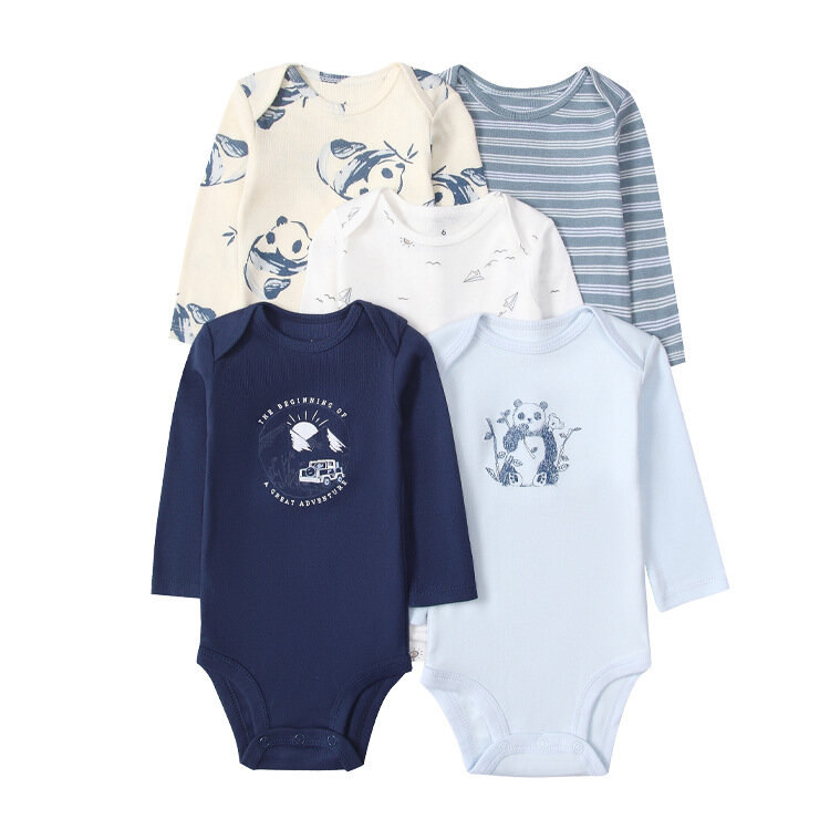 5 teile/satz Mode Baby Jungen Kleidung Baumwolle weichen Langarm Herbst Jungen Mädchen Bodysuit Neugeborenen Kleinkind Körper