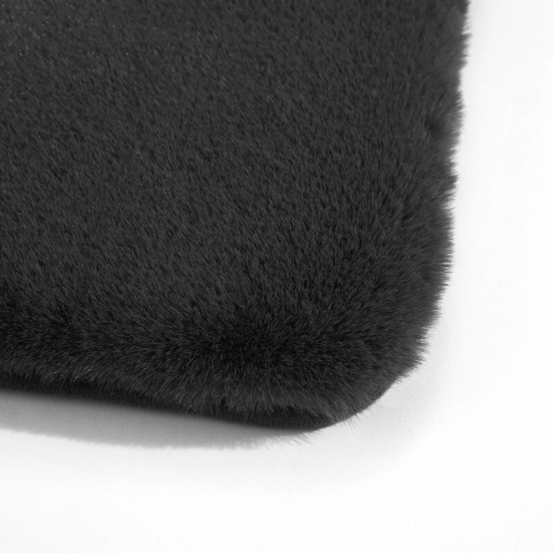 Набор из 2 предметов, серый коврик для ванной из искусственного кроличьего меха, 17x24 и 20x30 дюймов