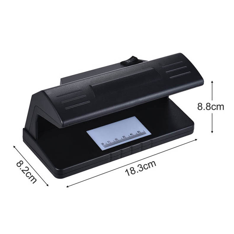 Detector de billetes de marca de agua con luz UV, modelo de batería portátil, identificación de moneda extranjera, 4W
