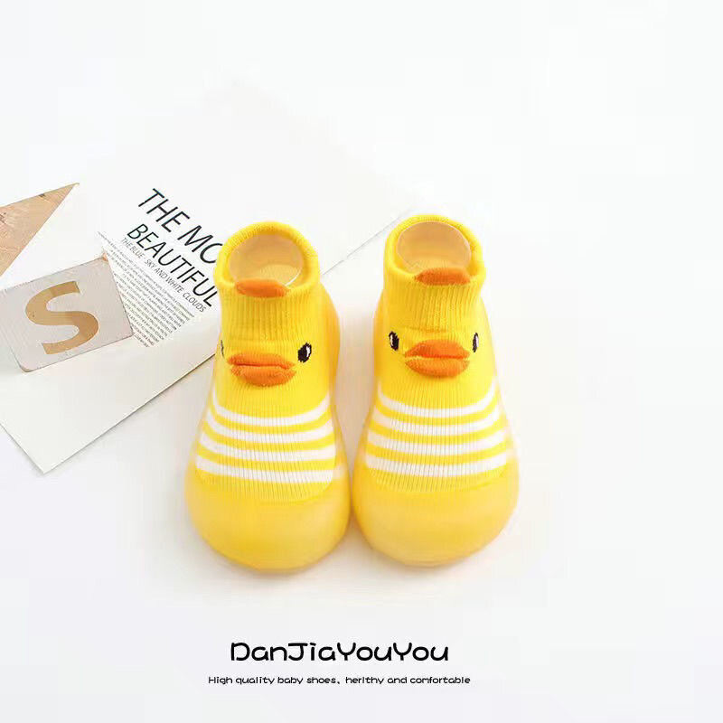 Soft Baby Walking Shoes Baby First Walkers Floor Socks Shoes Cartoon Children's Socks Shoes Anti slip Rubber Sole