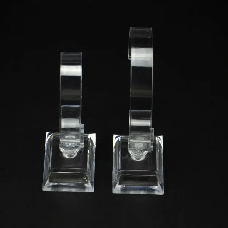 Soporte de plástico para exhibición de relojes de pulsera, 1 piezas, caja de exhibición, herramienta transparente, embalaje de joyería, altura Total