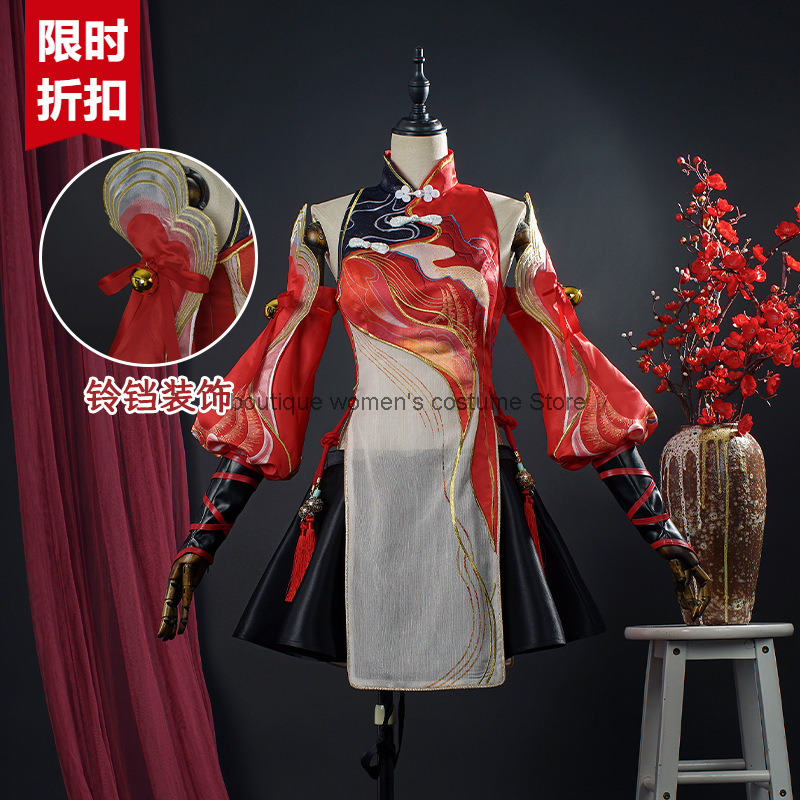 Naraka: Bladepoint Cosplay Kostuum Yongjie Wujian Cos Shen Miao Yongchun Nieuwjaar Qipao Cosplay Game Suit Vrouwen Chinese Stijl