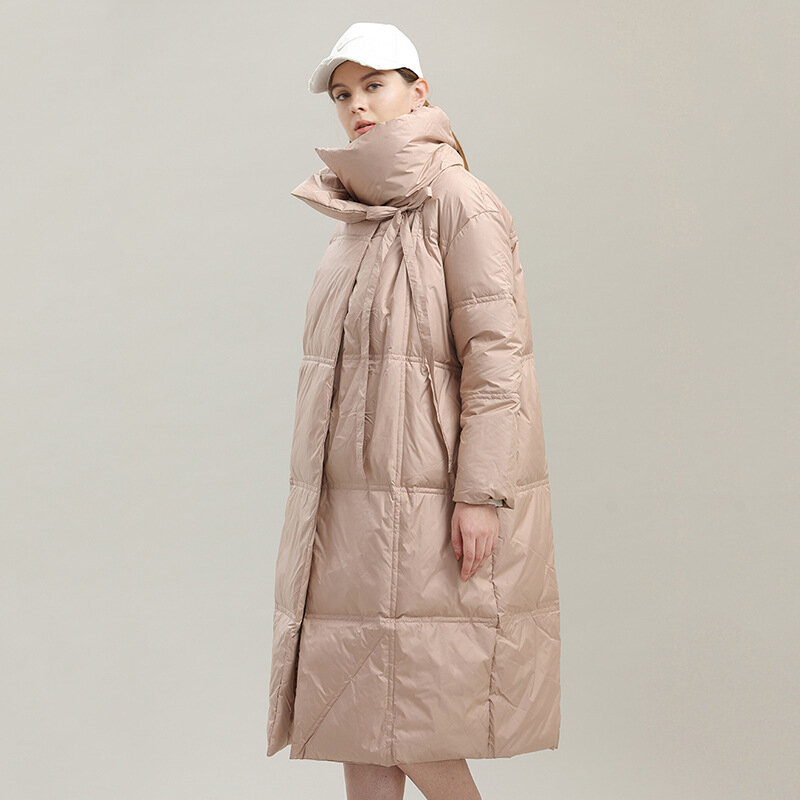 LOVE E 2022 FW – manteaux longs en duvet de canard blanc pour femmes, coupe ample