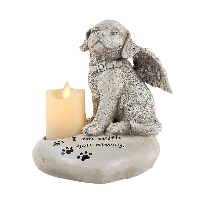 Estatua conmemorativa de perro para amantes de los perros, estatua de homenaje para mascotas, regalo conmemorativo, estatuilla de Ángel de perro, esculturas al aire libre, regalo de recuerdo de perro
