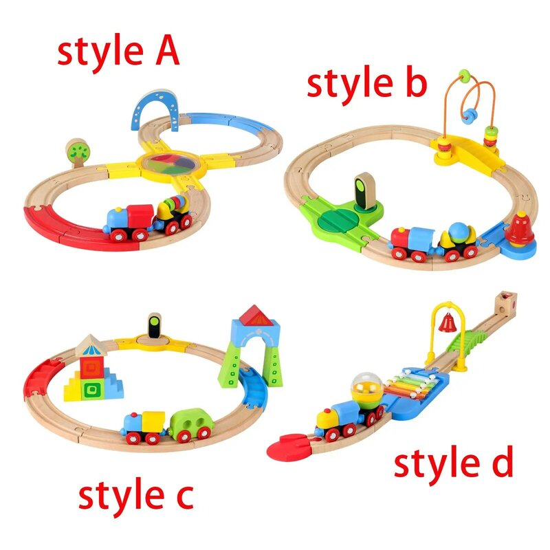 Set di treni in legno per accessori interattivi per bambini giocattoli in legno regali di san valentino per bambini 4 ~ 7 regali per bambini in età prescolare