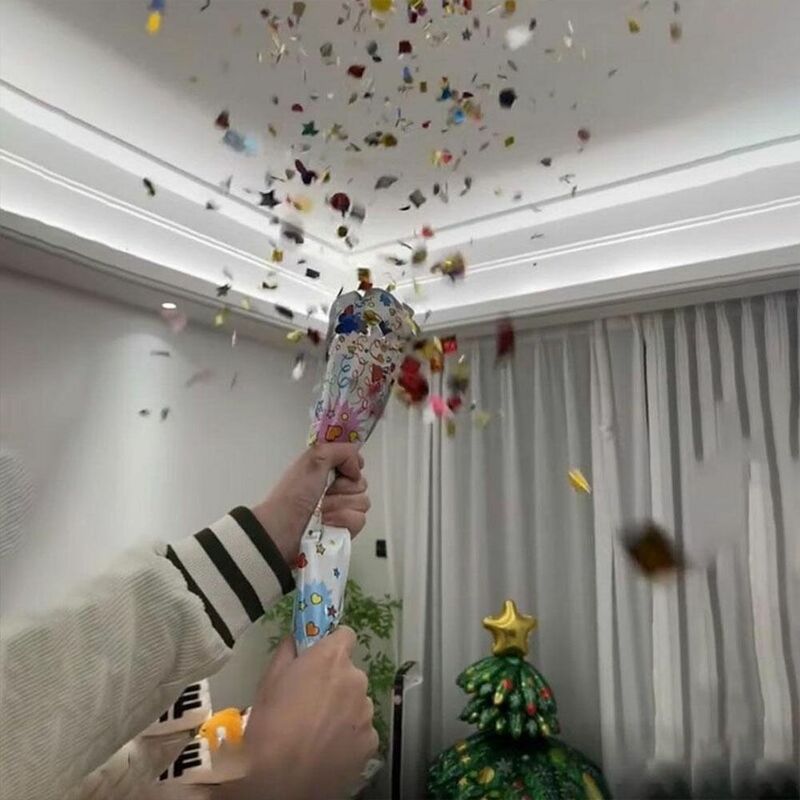 Handheld Inflatable Fireworks Toy Wedding Gifts Multicolor Mix Fireworks Sprayer Sparkling Sequins Colorful Paper Scrap Ejector