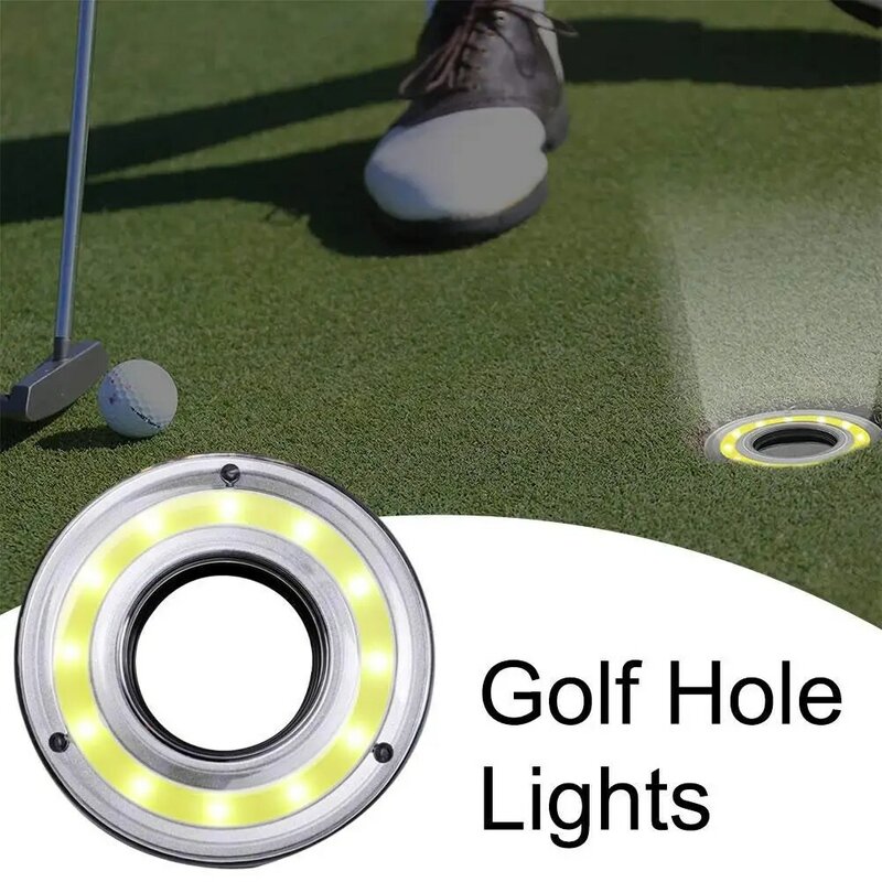 Luces de agujero de Golf brillantes, 3 modos, LED luminoso para agujero de Golf, luz nocturna, juego de Golf de larga duración, deportes nocturnos brillantes