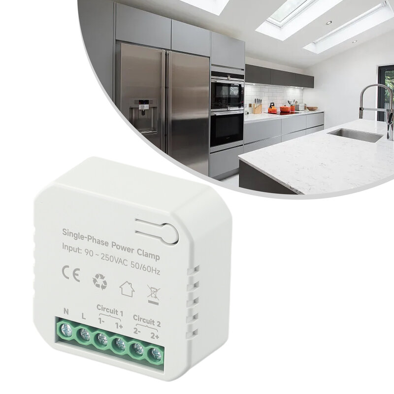 Medidor de energía WIFI con abrazadera, accesorios de aplicación CT, Bluetooth, Kits duraderos para el hogar, Monitor de potencia, estadísticas de energía, 80a