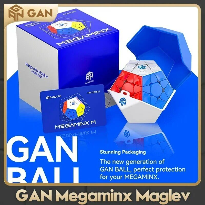 Nieuwe Gan Megaminx V2 Mega M Magnetische Originele Hoge Kwaliteit Snelheid Magische Kubus Dodecaëder Magneten Snelheid Puzzel Cadeau Speelgoed