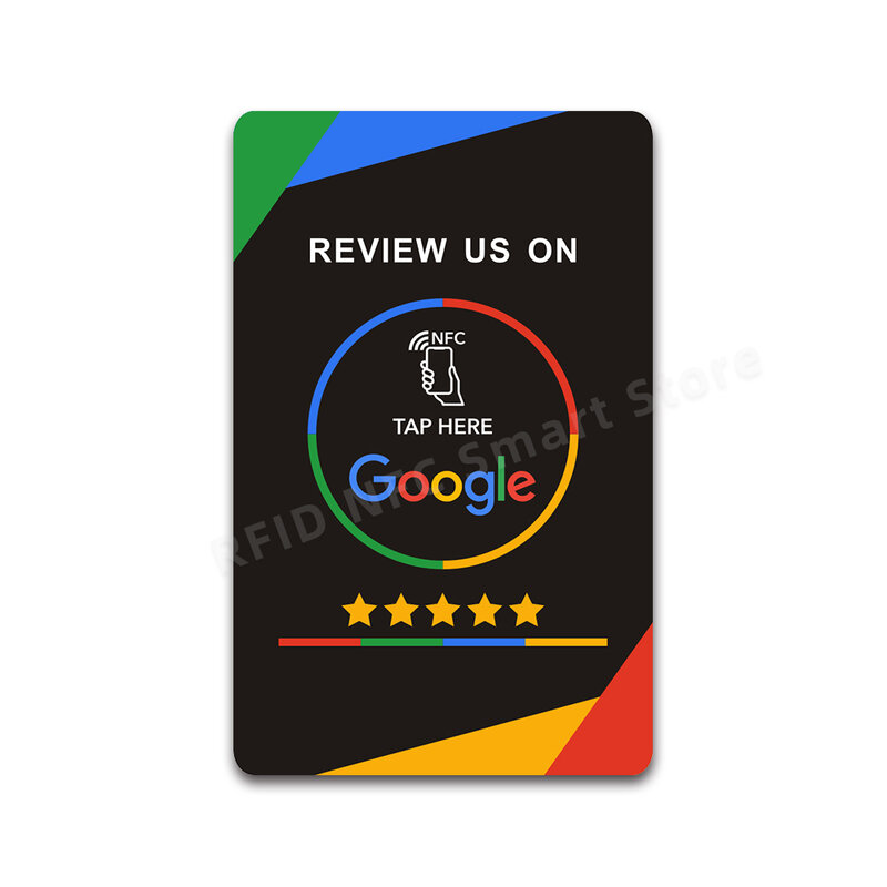 Review us en Google Trustpilot, Details, NFC Tap Cards, NTAG215, 504bytes, NFC habilitado para Google Review Cards