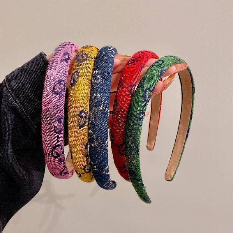 Korean Simple Colourful Letters Hairbands for Women Hair Accessories Jewelry Gifts