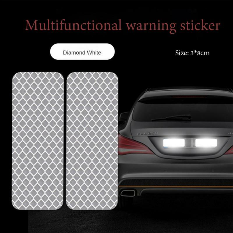 Gloss Finish Car Reflective Stickers Safety Warning Durable Quality Car Accessories Reflectiv Driving At Night Anti-ultraviolet