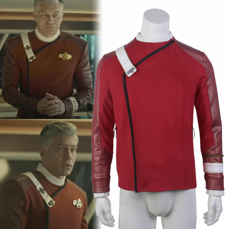 Star for Strange New Worlds Treks Cosplay Captain Pike MM Jackets Undershirts Starfleet Uniforms Men's Tops Coat