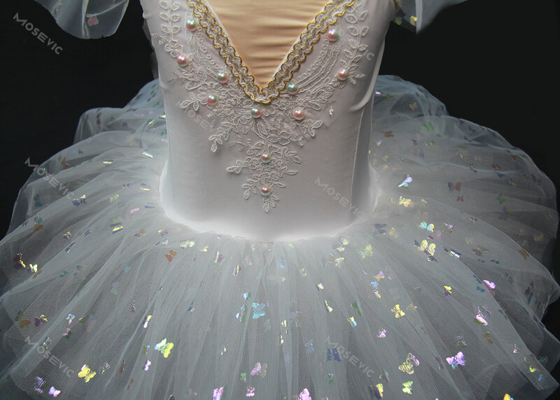 Nowy profesjonalny baletowa spódniczka Tutu dziewczęcy biały talerz Pancake Tutu balerina sukienka na imprezę dla dorosłych kobiet dziecięcy taniec baletowy kostium