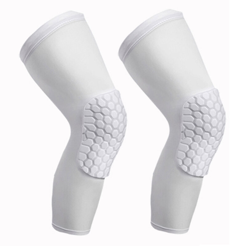 Honeycomb Basketball Sport Kneepad para homens, compressão de futebol, mangas de perna, protetor de joelho de voleibol