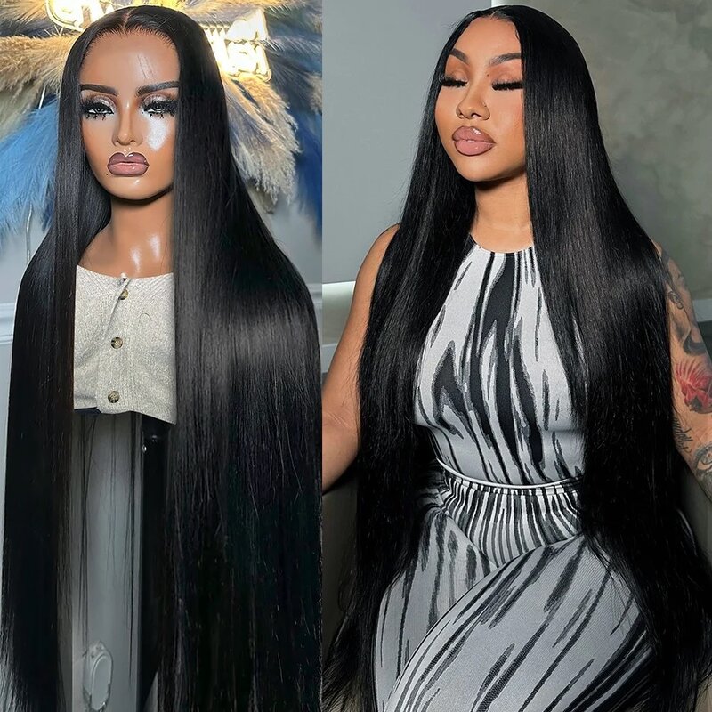 Straight 30 Inch Lace Front Wig Human Hair 13x6 Transparent Lace Wig Brazilian Remy Pre Plucked 13x4 Lace Frontal Wigs For Women