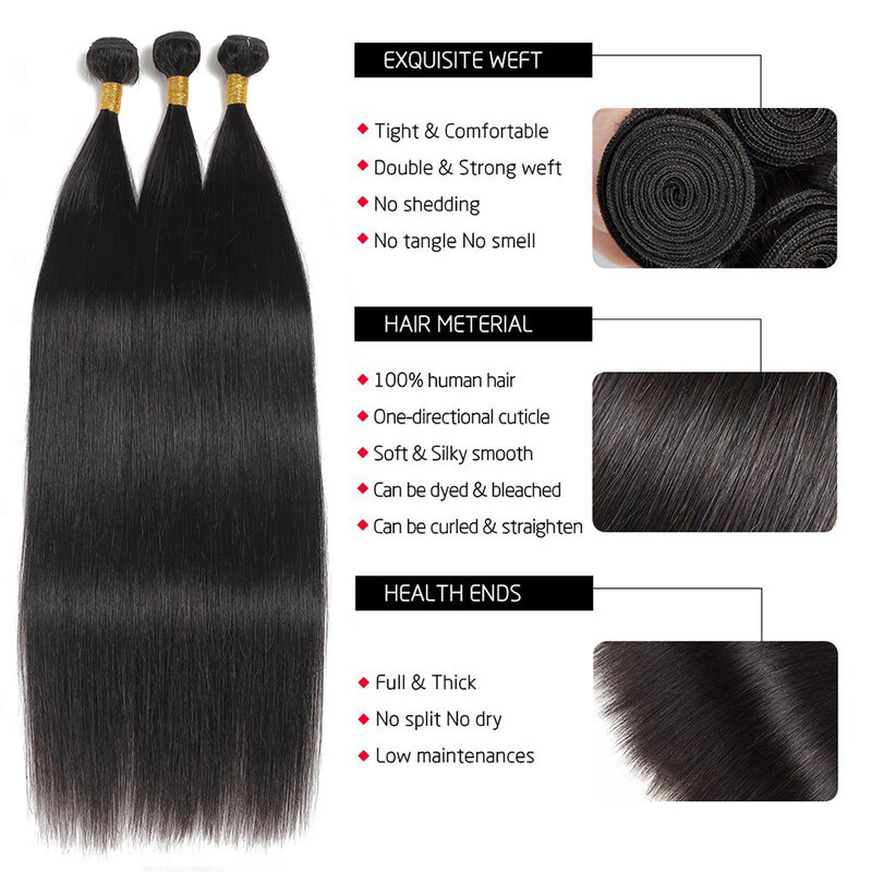 12a peruanische glatte Haar bündel 100% menschliches Haar weben Bündel 8-30 Zoll 1/2/3/4 Stück jungfräuliche Haar verlängerung natürliche Farbe
