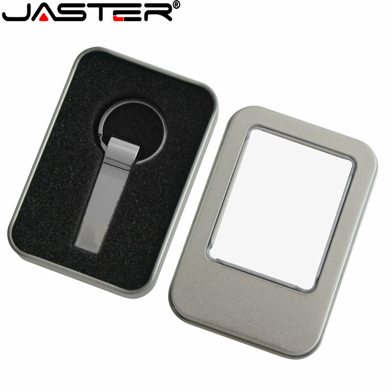 JASTER Metal whistle USB 2.0 Flash Drives 64GB 32GB 6GB High speed Black Pen drive with key ring Memory Stick Waterproof U disk