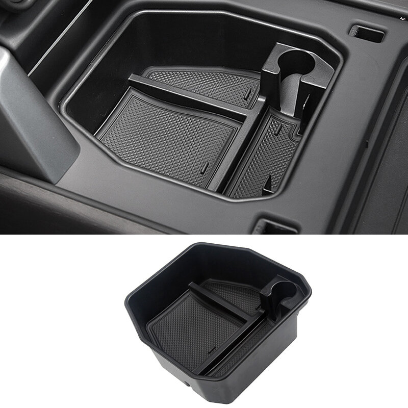 Car Central Control Armrest Storage Box ABS Fit For Land Rover Defender 90 110 2020 2021 2022 2023 Black