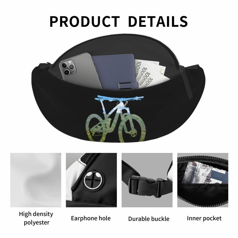 Mountain Bike Mountain And Sky MTB Collection Dumpling Bags Accessories For Unisex Trend Fanny Pack