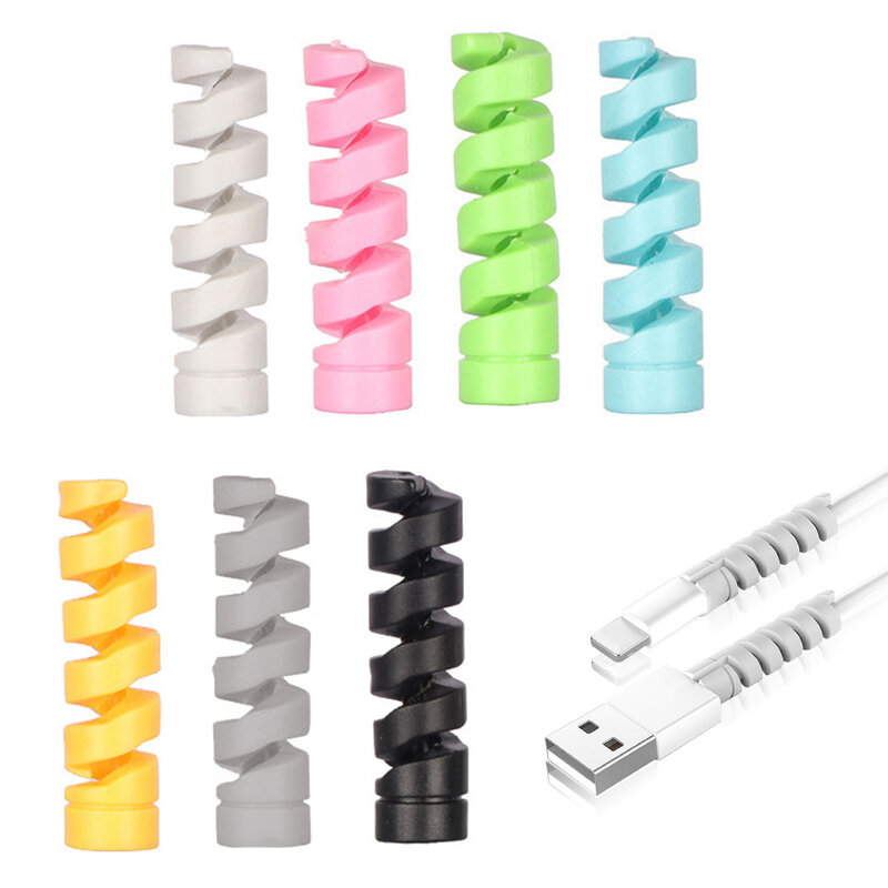 Spiral Cable Protector Saver Cover For Earphone Mouse USB Charger Wire Charger Cable Cord Protector Management Cable Organizer