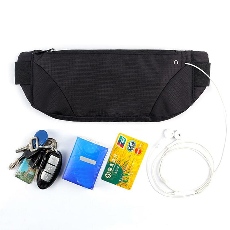 Nylon Waist Phone Bag Solid Color Breathable Dual Layer Outdoor Running Jogging Mountaineering Sport Pouch Pocket