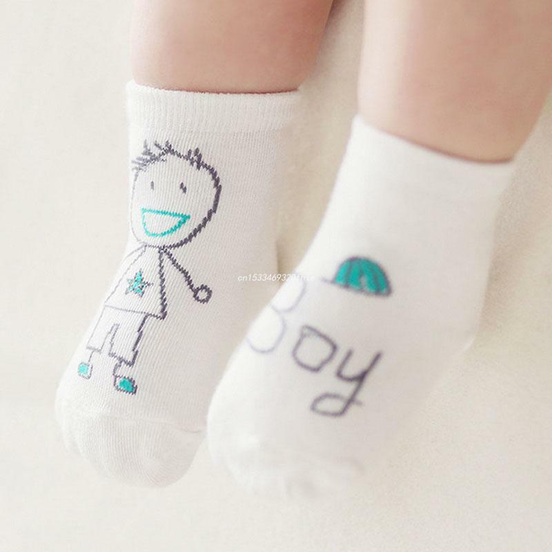 Bonito bebê meias menina menino dos desenhos animados meias de algodão antiderrapante infantil criança meias 0-4y dropship