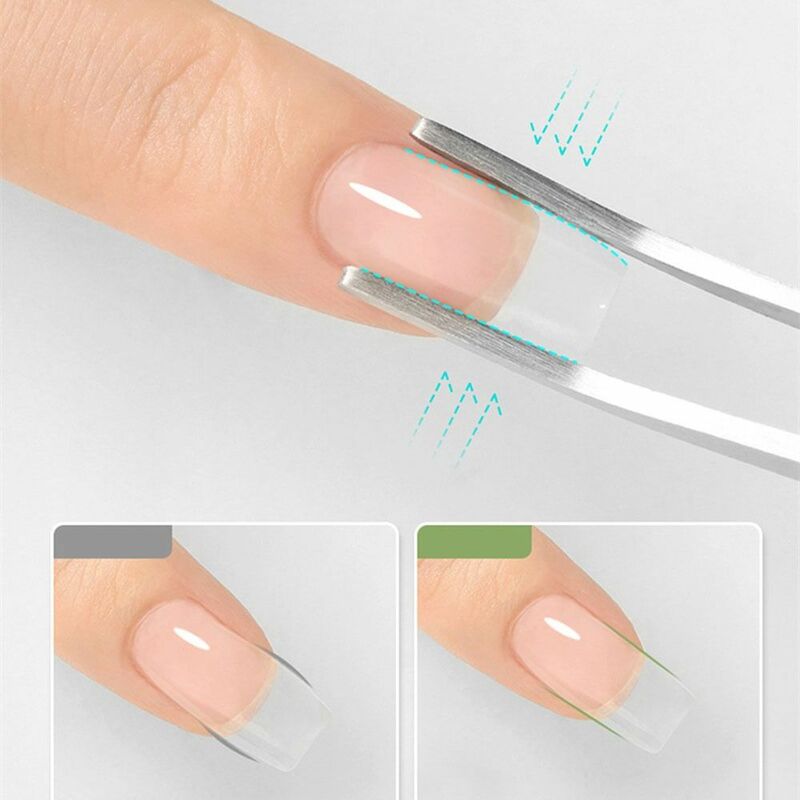Spinka ze ze stalowymi ćwiekami nierdzewnej zakrzywiona Pincher żel do paznokci pęseta kształtująca narzędzia do Manicure pinceta dla kobiet